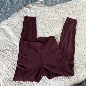 lululemon athletica Burgundy Leggings